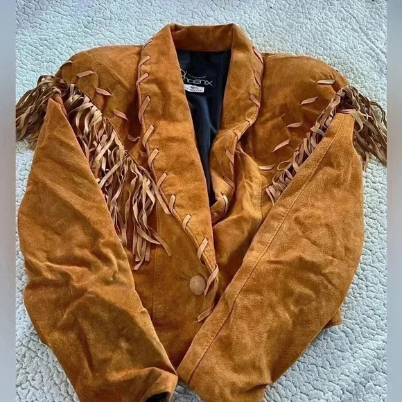 Vintage Outwear by Phoenix Fringe Jacket Size Medium - Picture 3 of 4